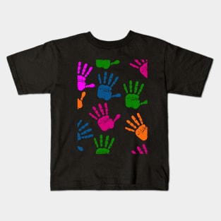 Colourful Hand Prints Kids T-Shirt